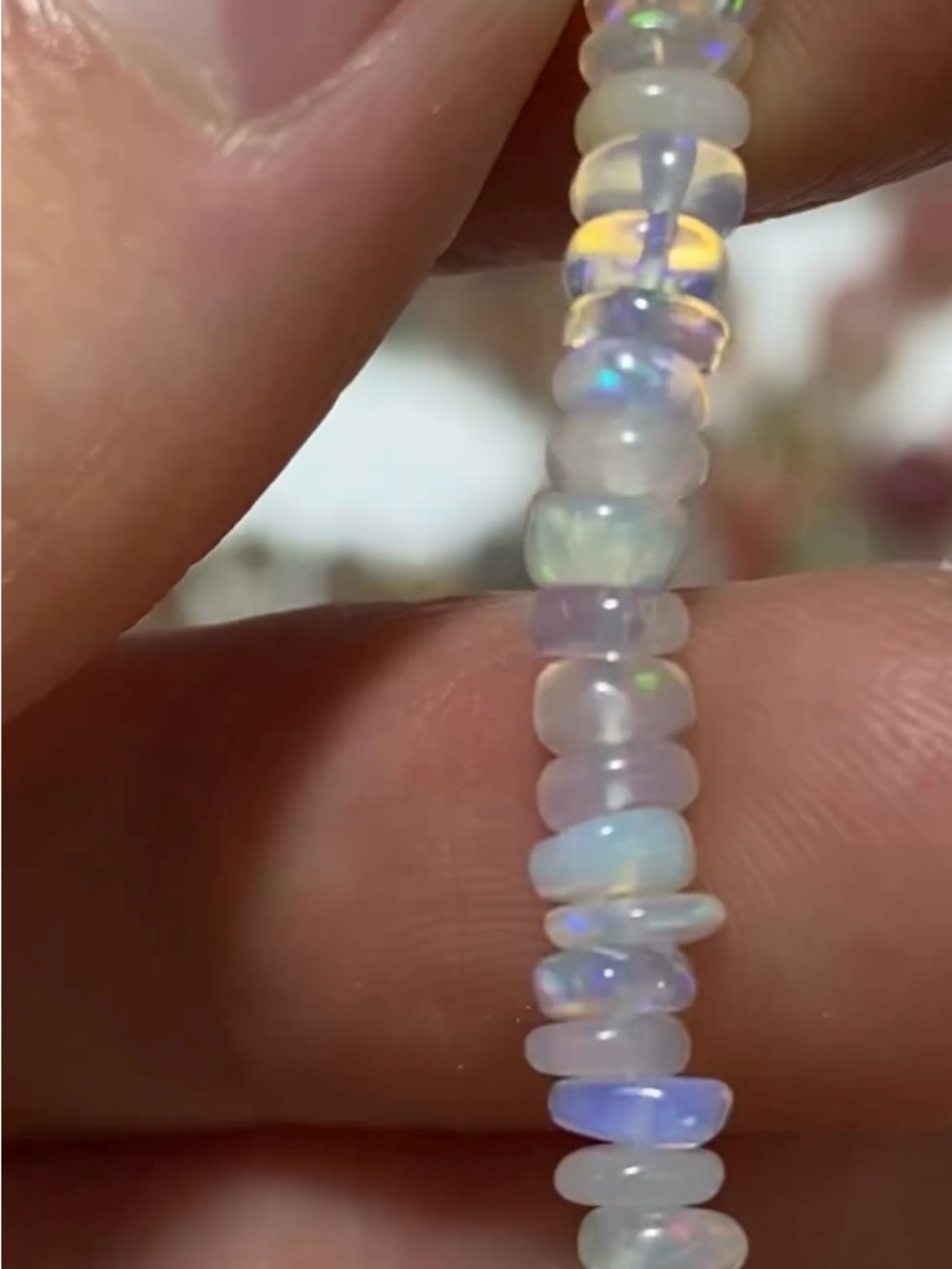 Genuine Ethiopian Opal Multi Fire Rondelle Bracelet S925 Sterling Silver 4mm NEW - Picture 17 of 17